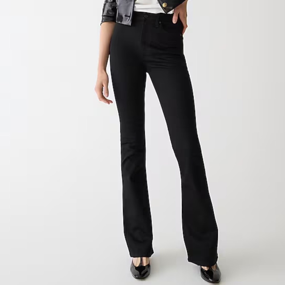J. Crew Classic Skinny Black Flare Jeans